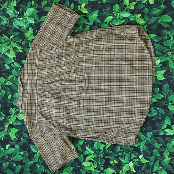 Men's Large Carhartt Plaid Button Down T-Shirt Made From 100% Cotton - Picture 6 of 9